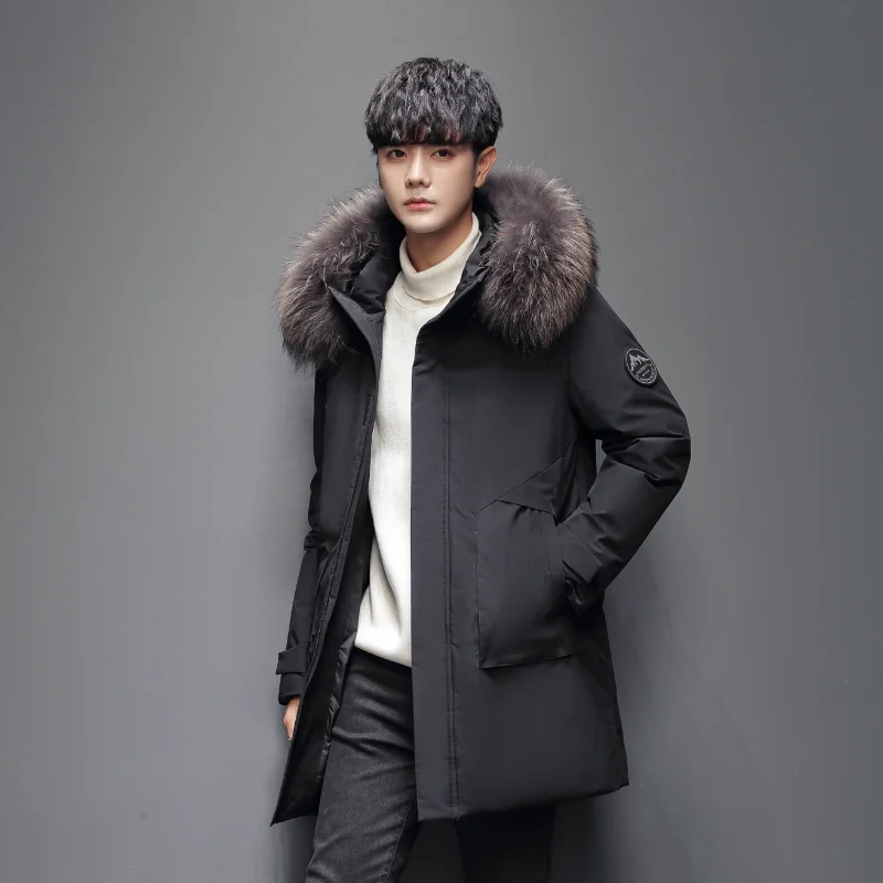 

2024 High Quality Design Hot Trendy Casual Down Jacket for Men Outdoor Casual Down Jacket for Men Long Warm Hooded Jacket