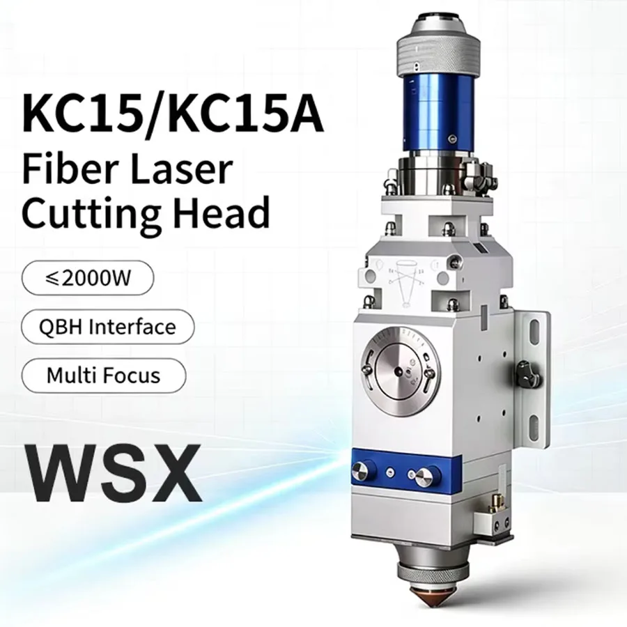 WSX KC15/KC15A laser cutting head manual focusing F125/F150/F190 fiber laser head, used for flat metal cutting