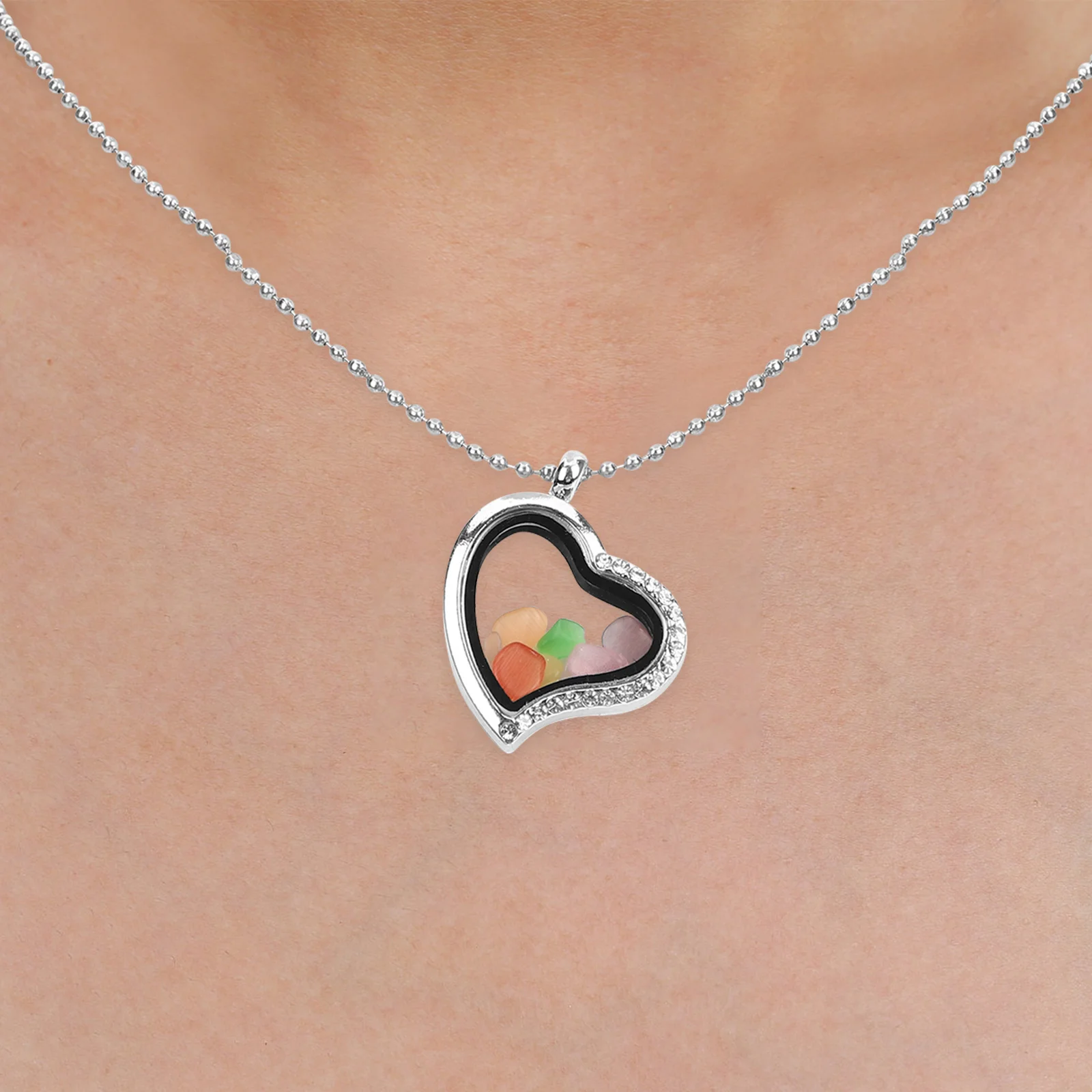 

Vintage Heart Necklace Picture Chain Jewelry Personal Touch Birthday Valentine Wedding Gift Heart Necklace