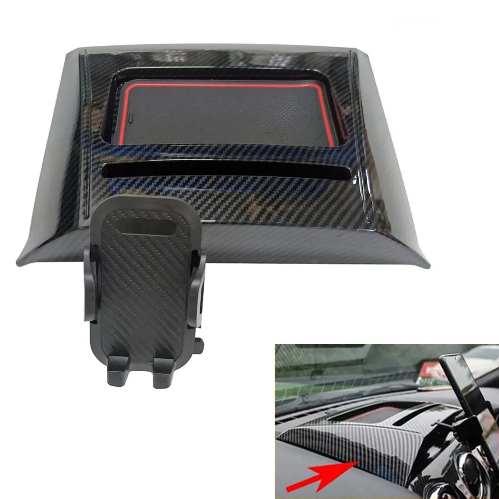 

For Ford Mustang 2015 -2019 Phone Holder Mount Center Console Dash Tray Dashboard Storage Box Organizer ABS Car accessories