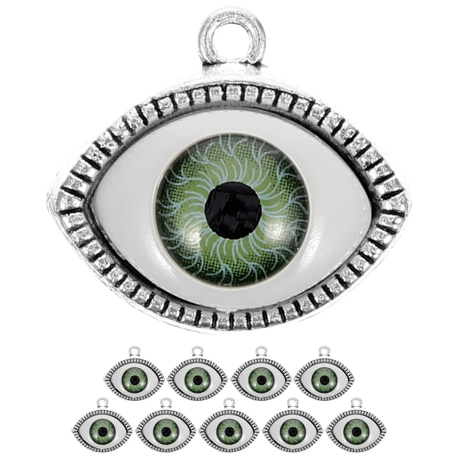 

10Pcs Evil Eye Charms Alloy Pendants DIY Necklace Bracelet Jewelry Making Supplies Unique Decorative Accessories