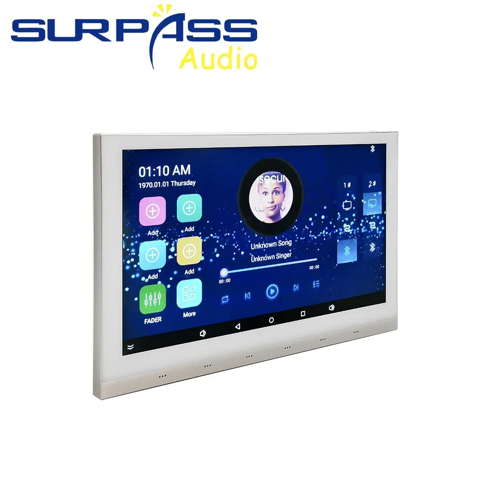 10インチWIFI Bluetooth Android 5.1アンプ内蔵サブウーファーサウンドインウォールアンプスマートホームシアターオーディオシステム（ワイヤレスマイク付き）