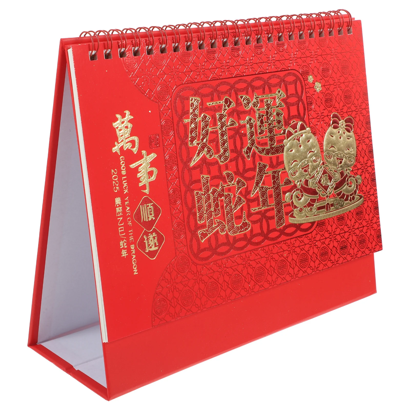 

2025 Table Calendar Year of The Snake Flip Desk Calendar Chinese Desk Planner Standing Daily Planner for Home Office