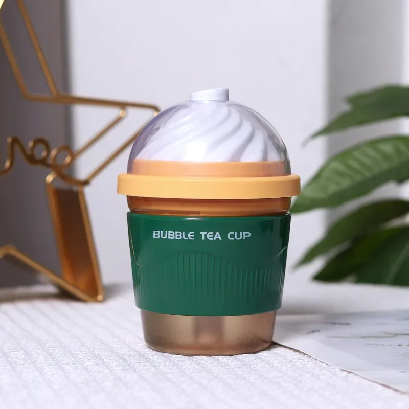 Portable Fashion Simple Milk Tea Color Gradient Night Light USB Direct Plug-In Humidifier Small Night Light