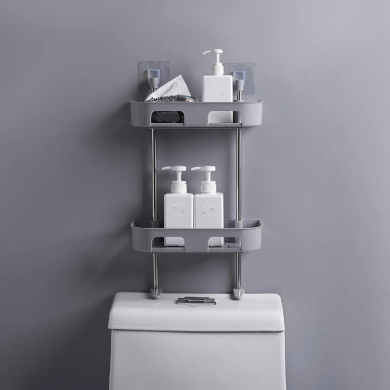 Multifunctional Toilet Shelf Multilayer Sundry Shelf Bathroom Suspension Paste Storage Rack