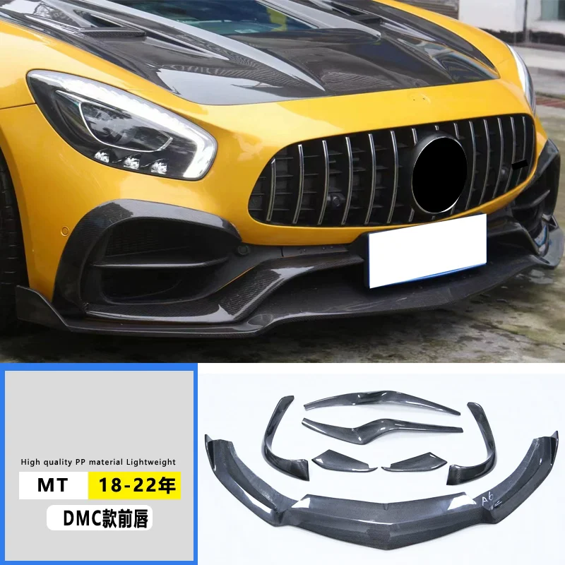 Carbon fiber Front Lip for Mercedes Benz AMG GT GTR 18-22 modified Front Shovel Corner Wind knife spoilers Surround Body Kit