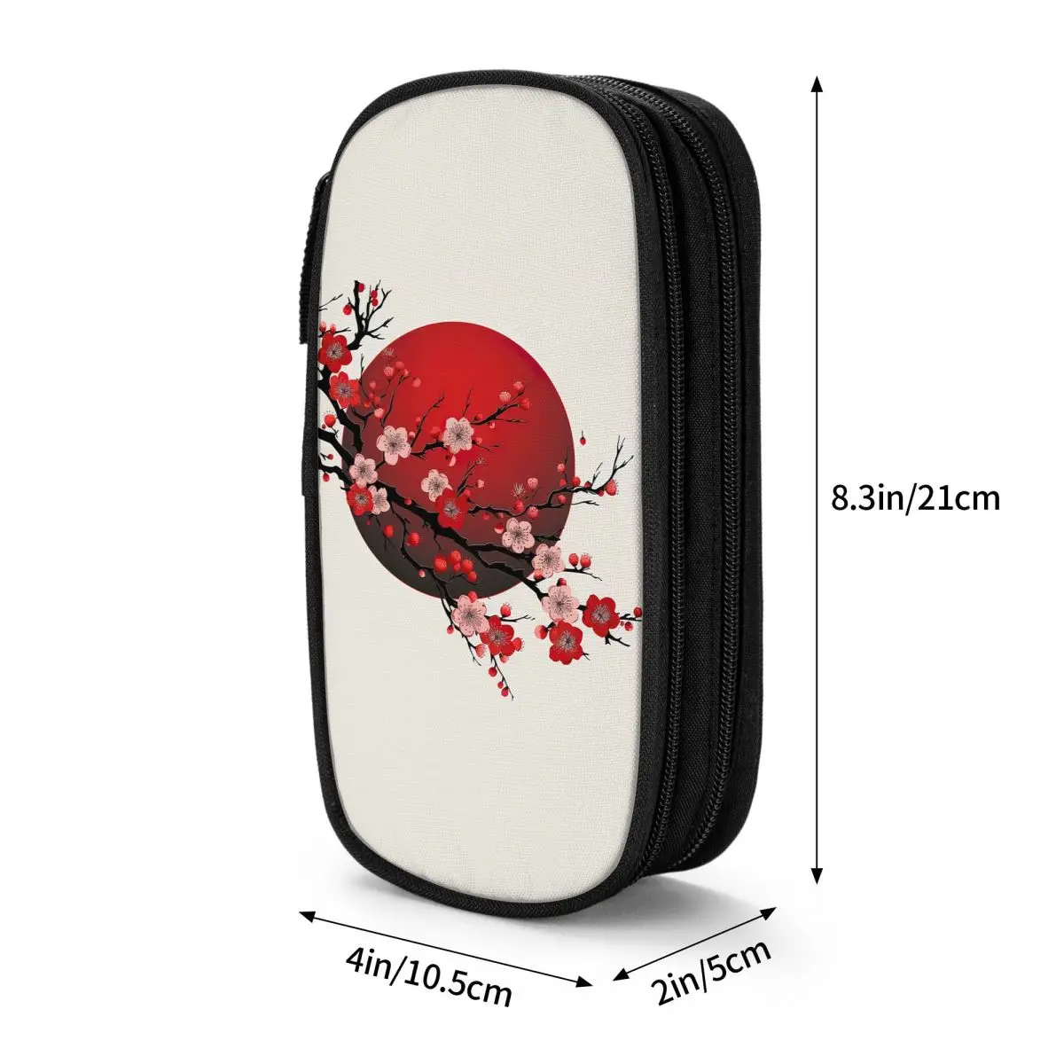Red Moon And Blossom Sakura Branches Pencil Case for Boys Girls Gifts Pen Box Pencil Bag Stationery Supplies Pen Holder Bag