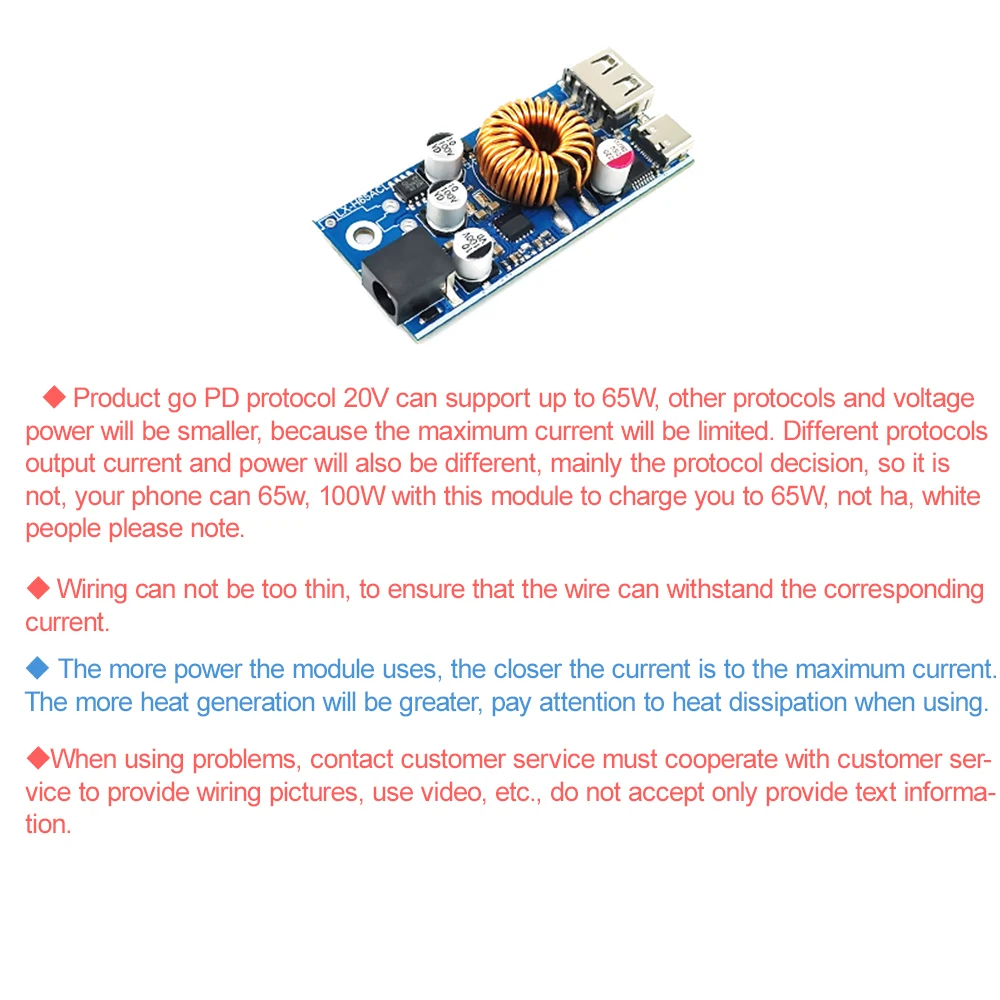 Dc12 - 96v pd65w PD / qc2.0 3.0 double USB type - C t￩l￩phone portable adaptateur de charge rapide pour Huawei SCP / FCP module de r￩duction de