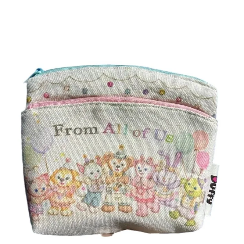 Disney 2024 Spring Party Shirley Rose Star Dew Tony Lina Belle Double-layer Printed Storage Bag Cosmetic Bag