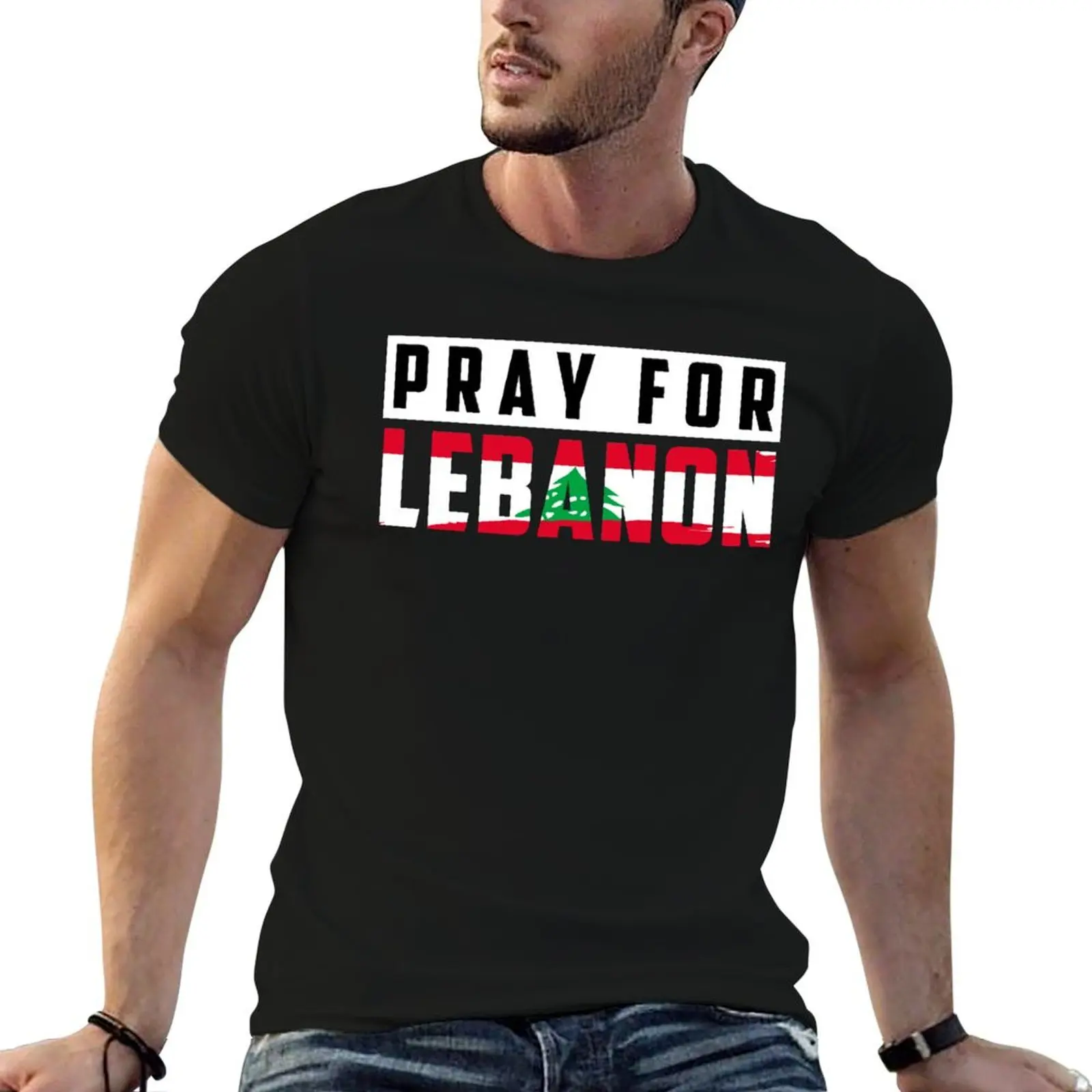 Pray For Lebanon - Beirut, Lebanon Flag T-Shirt graphic t shirt vintage oversize t-shirts man fitted t shirts for men