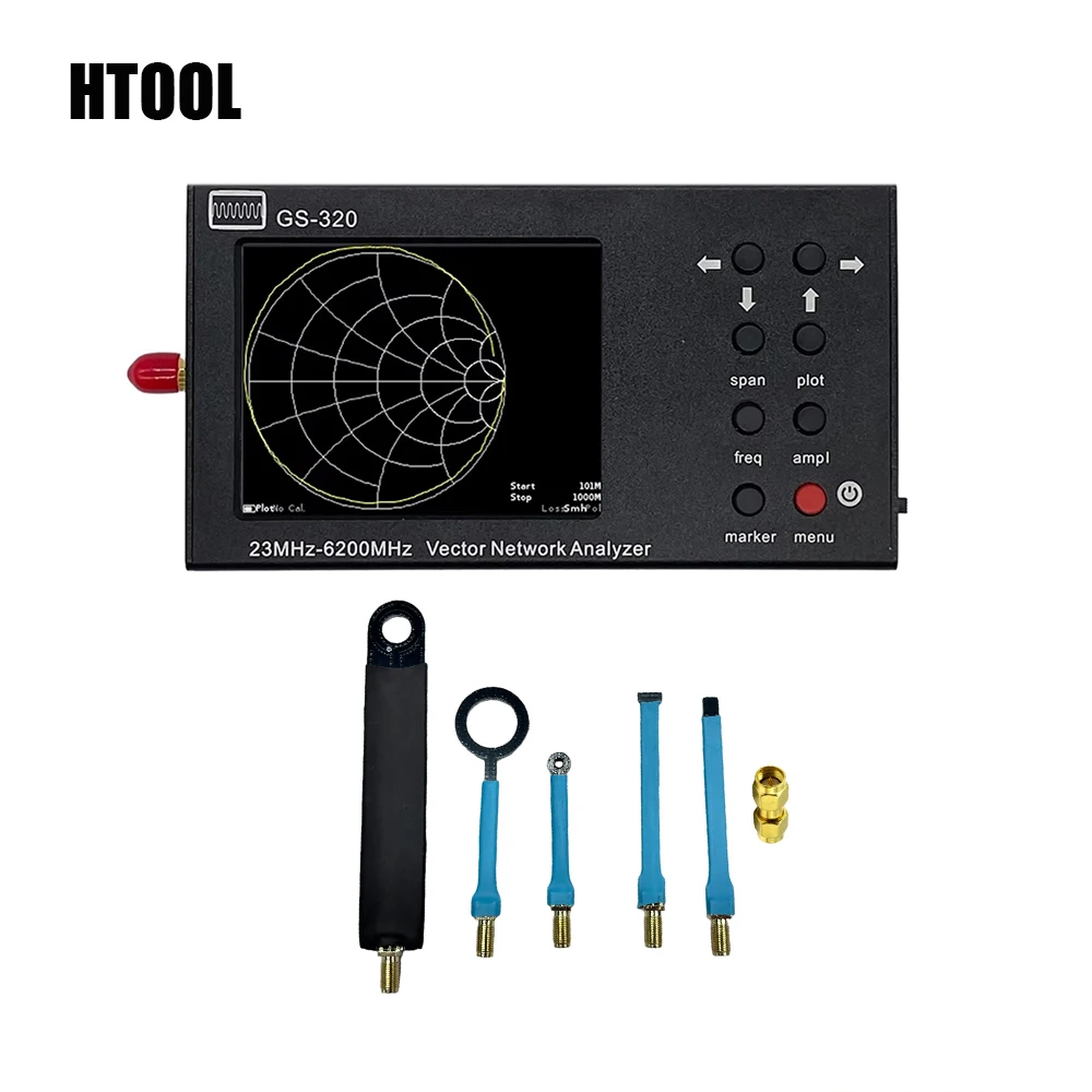 HTOOL GS320 Vector Network Analyzer 6GHz RF Antenna Measuring Voltage Standing Wave Ratio HT03 Near Field Probe EMC EMI Tests