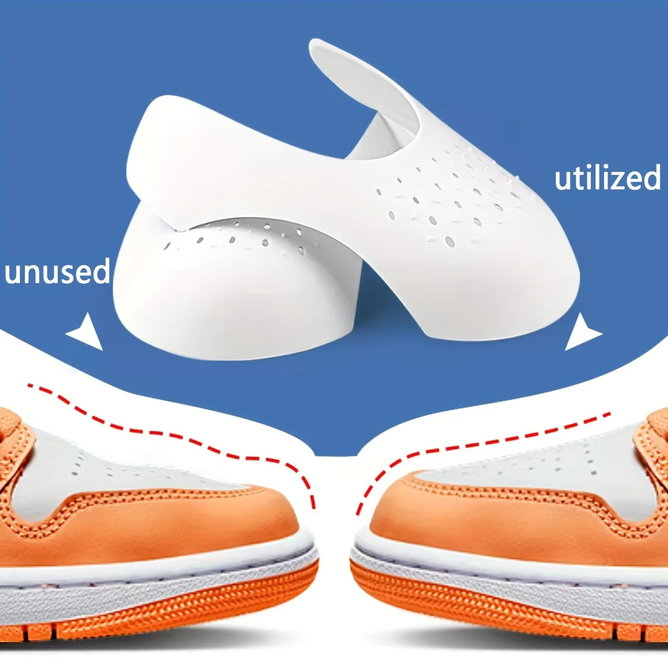 4 PCS Anti-Wrinkle Shoe Shield, Sneaker Crease Protector, Shoe Shaper for Sports Shoes, Shoe Shield for Wrinkle Prevention