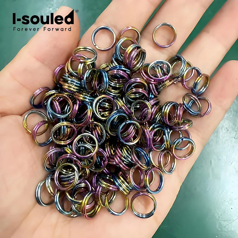 Split Jump Open Rings 12 Pcs in a Pack Pure Titanium Double Loop Rings- Super Light Never Rust 10/ 12/14 MM Jewelry Finding