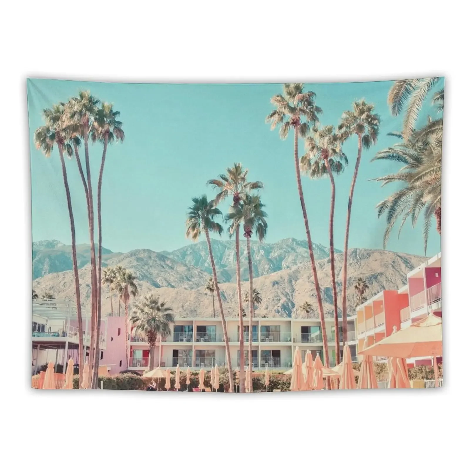 Palm Springs Hotel Saguaro Tapestry Home And Comfort Decor Decorative Paintings Tapestry