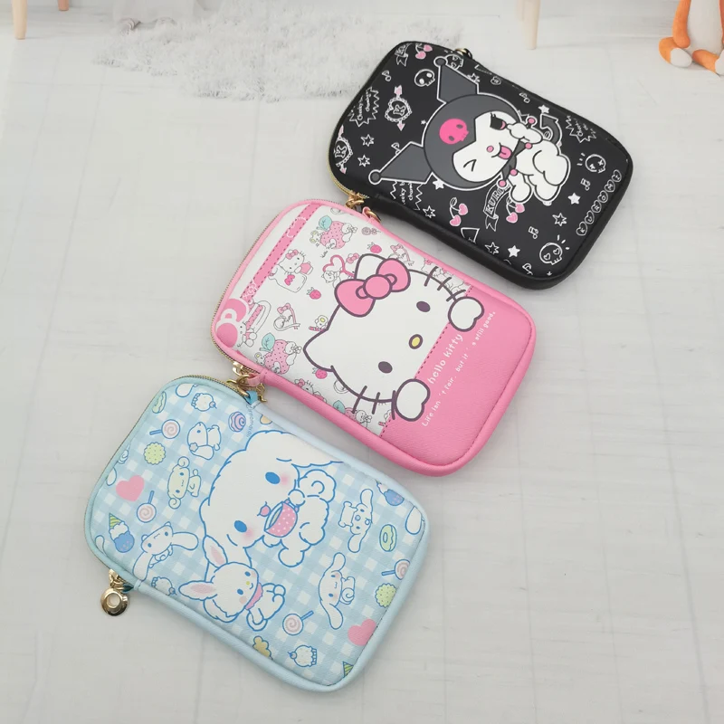 Sanrio Hello Kitty Messenger Bag śliczny Cardcase Cinnamoroll torba Anime moja melodia portfel Kuromi dziecięca portfel Y2K