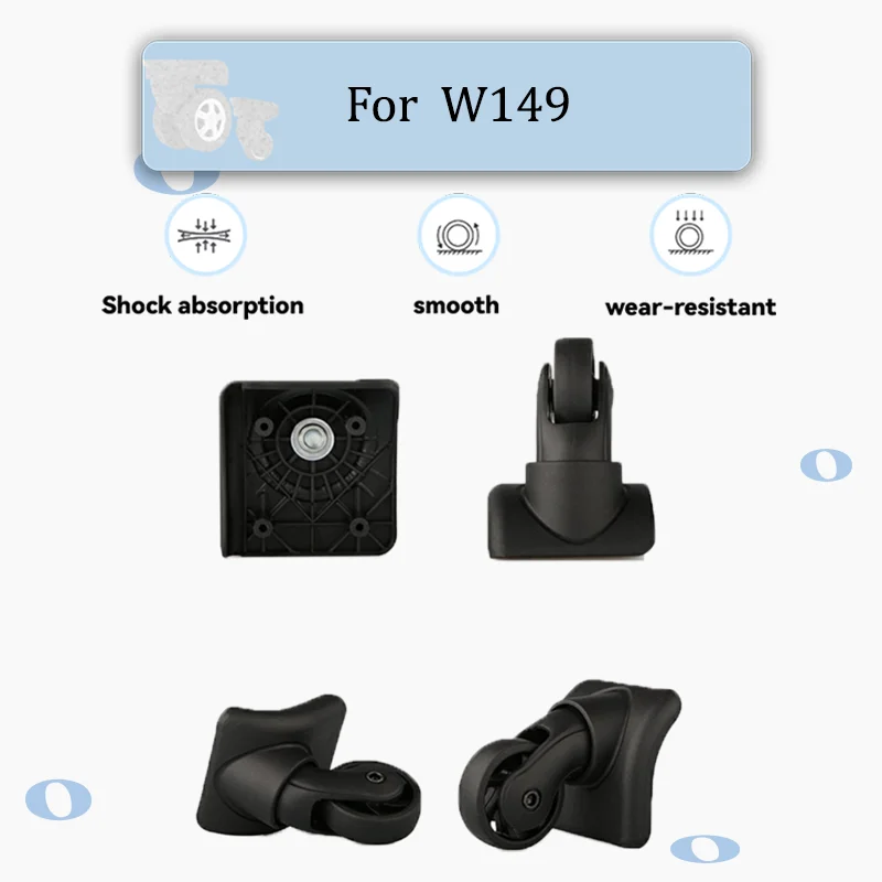 

Для W149 Комплект для замены прочных колес для багажа Silent 360° ° Поворотные ролики, износостойкие, подходят для большинства аксессуаров для ремонта чемоданов