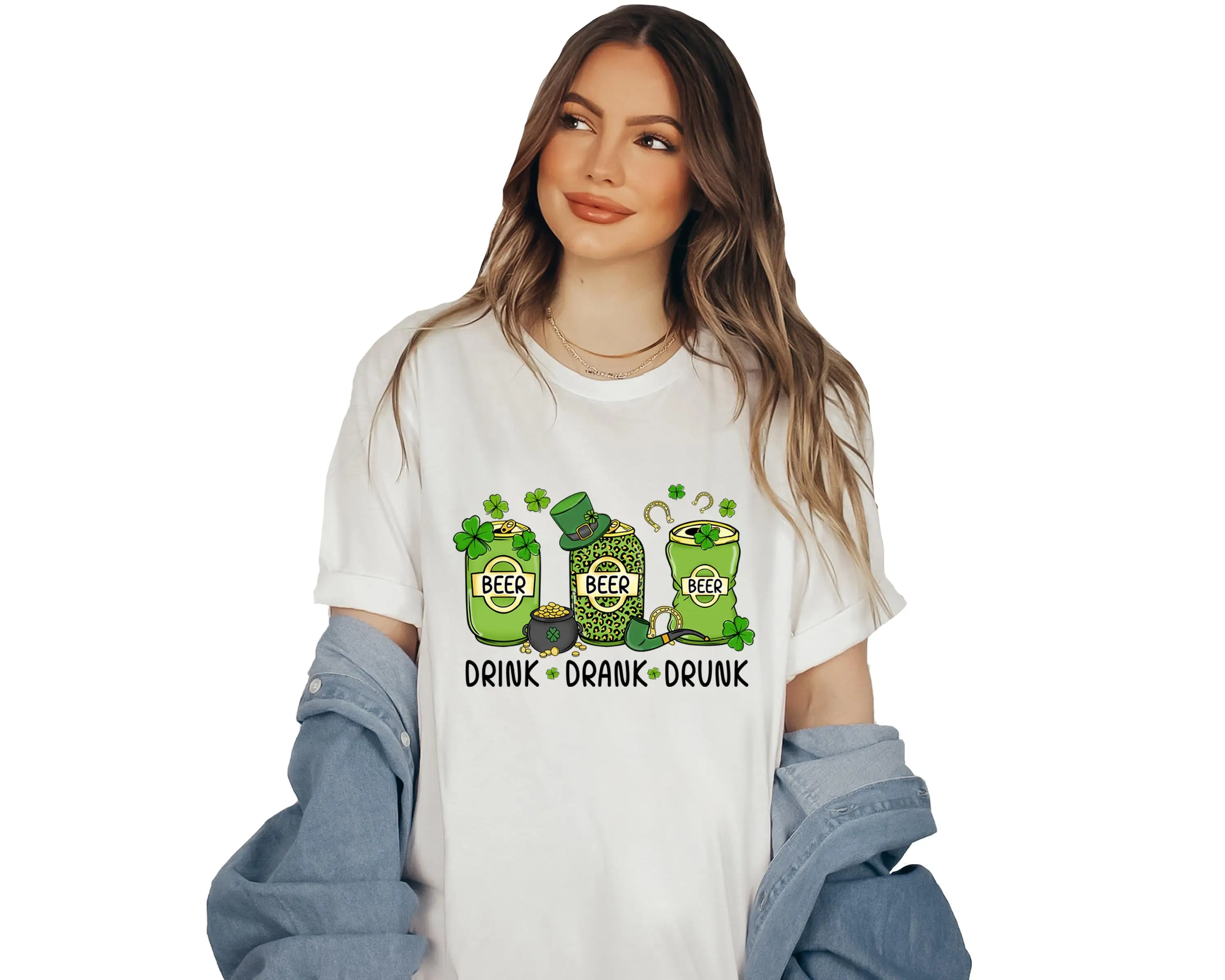 

À Boire Pour La Saint-Patrick с графическим принтом, летние элитные брендовые хлопковые мужские и женские футболки с короткими рукавами, трендовые