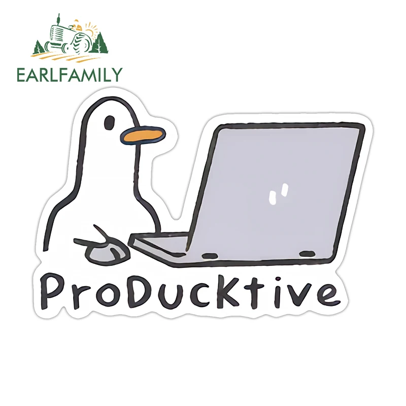 EARLFAMILY Goose Creative Sticker Fashionable Personality Decoration Occlusion Scratch Waterproof Vinyl Fashion Decoration