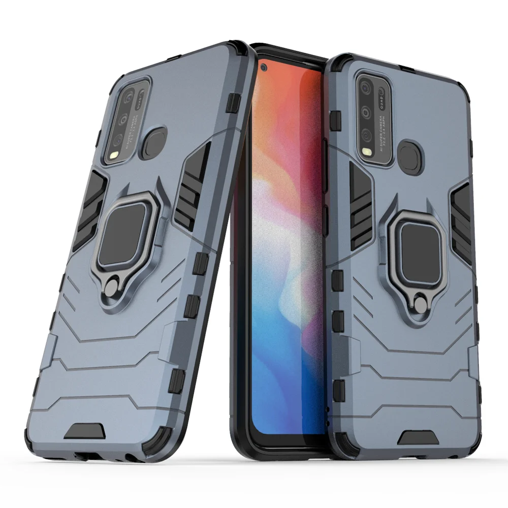 حافظة لهاتف Vivo Y30 مقاومة للصدمات كاملة لهاتف VivoY30 Y 30 حلقة مغناطيسية غطاء خلفي واقي للهاتف #1