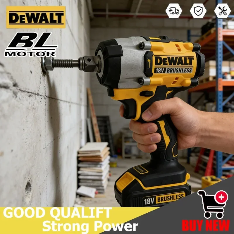 Dewalt DCF921 Cordless Electric Brushless Impact Wrench High Torque LED Light 406N.m Lightweight Professional 18V Power
