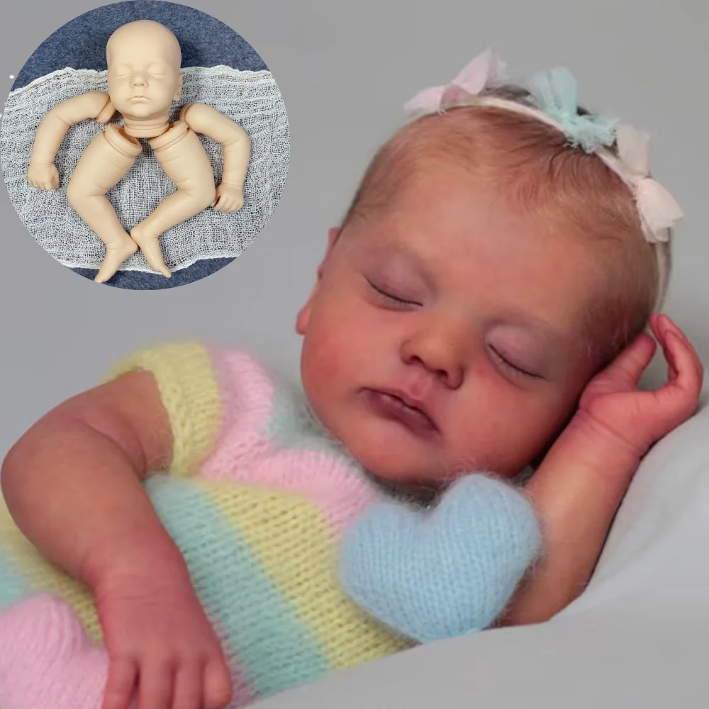 20Inch Unpainted Reborn Doll Kits Alessia With Limited COA Vinyl Unfinished Doll Parts Handmade DIY Toy with Cloth Body Parts