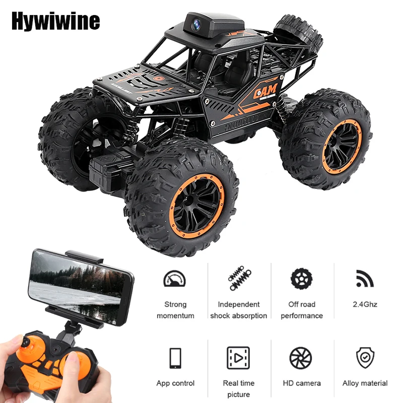 Rc Car With Camera HD WIFI FPV 2.4G Machine On Remote Control Stunt 1:18 SUV Radiocontrol Climbing Toys For Kids on a Sign Gift