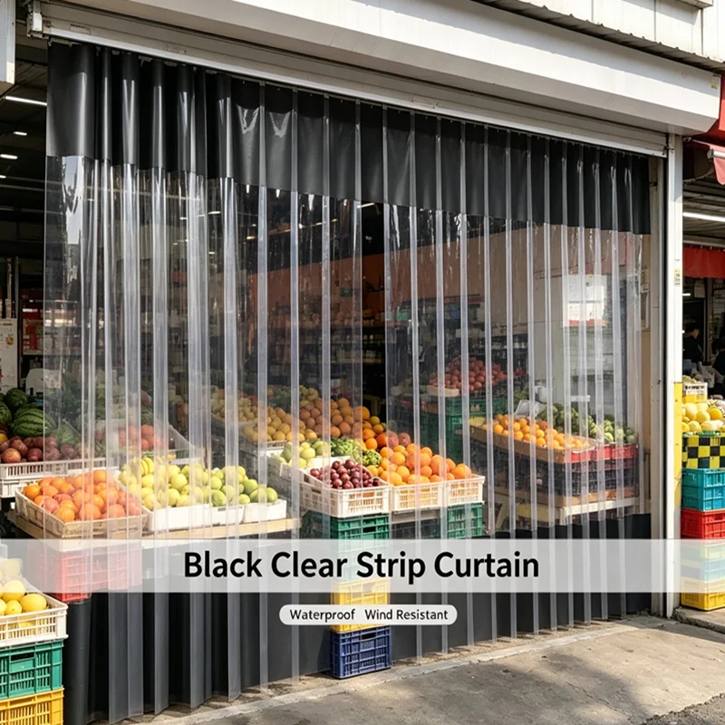 Customized Waterproof PVC Car Wash Partition Curtain Anti Splash Rainproof Pull Curtain for Wash Bay and Food Stall
