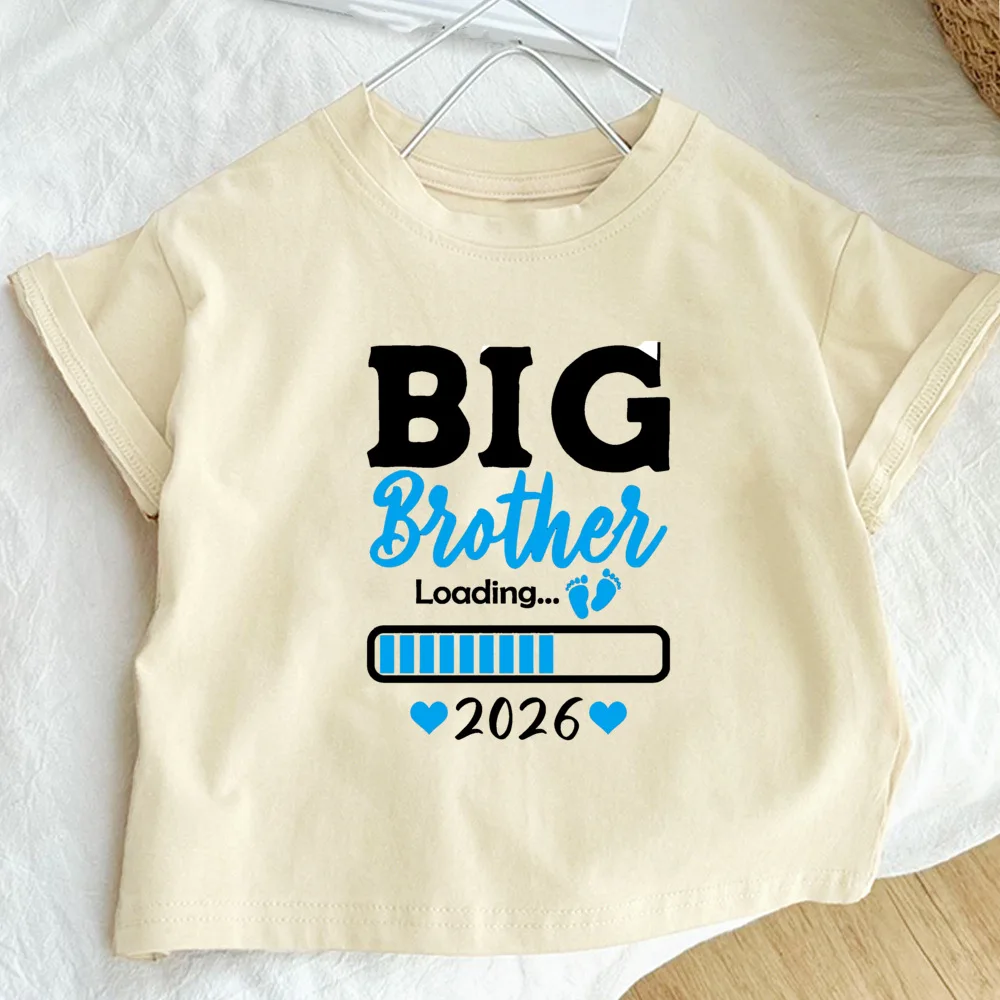 الأخت الكبرى الأخ الأكبر تحميل 2026 مطبوعة الاطفال تي شيرت ريترو إعلان الطفل الملابس قمصان الأطفال قصيرة الأكمام المحملة الزي #4