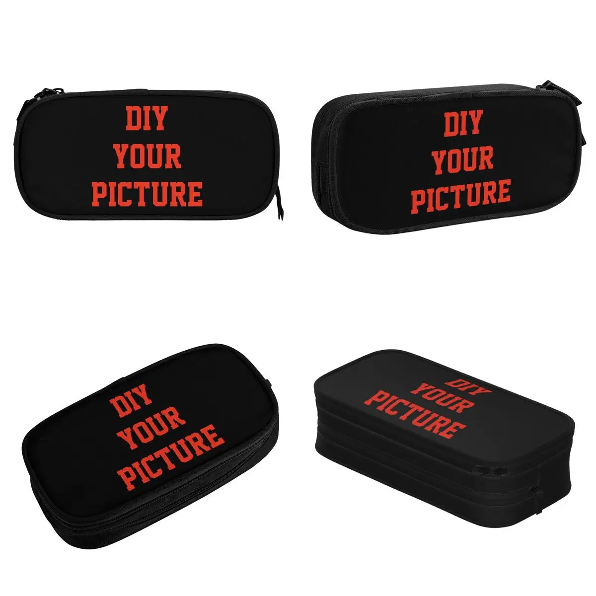 DIY Your Picture Pencil Case Fashion Customized Customization Pen Box Bag Student Big Capacity Office Gift Pencilcases