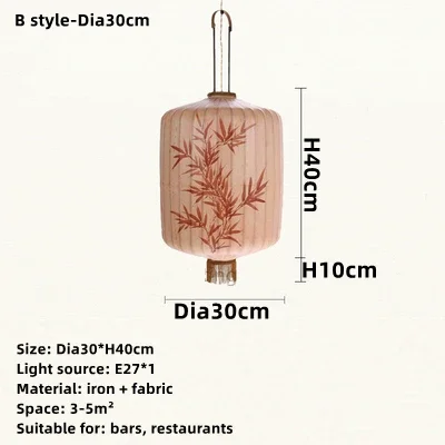 Traditionele Lantaarn Schilderij Hanglamp Handgemaakte Stof Lampenkap Chinese Lantaarn Hotel Bamboe Decor Restaurant Verlichting