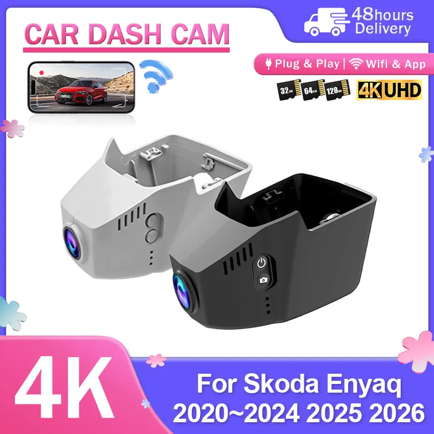 New Plug and Play Wifi Car Dvr Dash Cam Camera For Skoda Enyaq 2020-2025 / Elroq 2025 2026