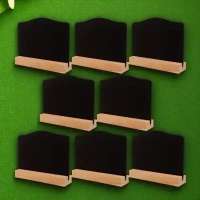 Small Double Sided Chalkboard Sign 8pcs Set Wooden Message Board for Table Display Erasable Blackboard Kitchen Decor Office Use