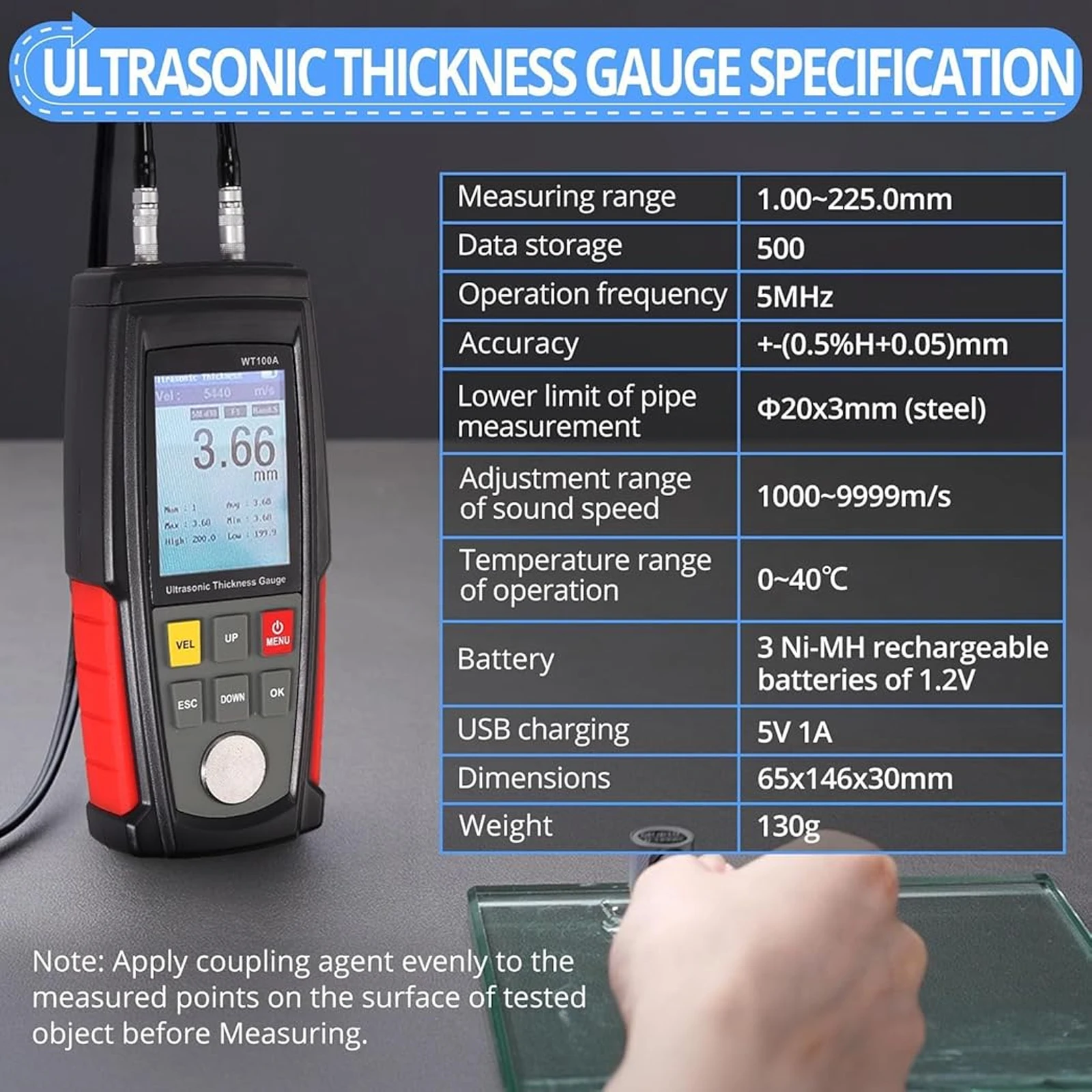 

Non-Destructive Thickness Measurement Instruments, Metal Coating Thickness Gauge, Ultrasonic Surface Roughness Measurement Tool