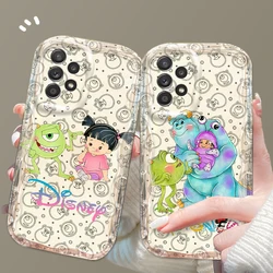 Monsters Inc Cute Art For Samsung A55 A54 A53 A52 A35 A34 A33 A32 A25 A24 A23 A22 A21S A15 A13 A14 5G Wave Oil Back Phone Case