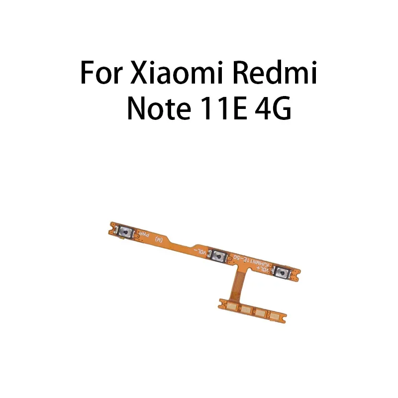 Power ON OFF Mute Switch Control Key Volume Button Flex Cable For Xiaomi Redmi Note 11E 4G