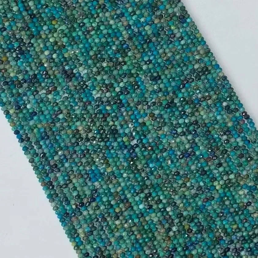 Natural Chrysocolla Cut Abacus Beads Loose Beads for Jewelry Making DIY Bracelet Necklace 38cm Accessories Fashion Charm Style