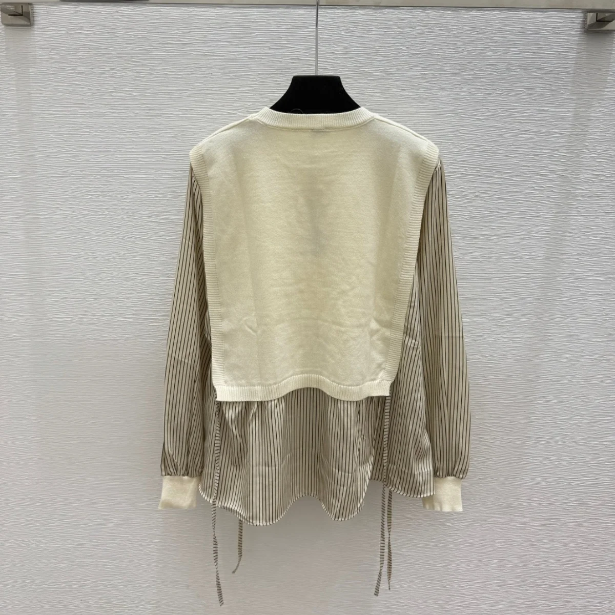 2026 High Quality Women's Irregular Vest Shawl Drawstring Loose Long Sleeve Top2670310