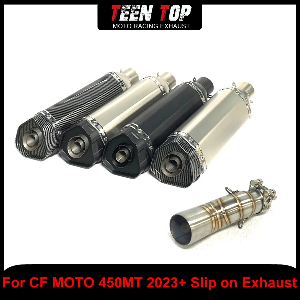 

Stainless Steel Slip-on Exhaust For CF MOTO 450MT Middle Link Pipe Exhaust Muffler 450MT 2023+ Exhaust Connection Pipe