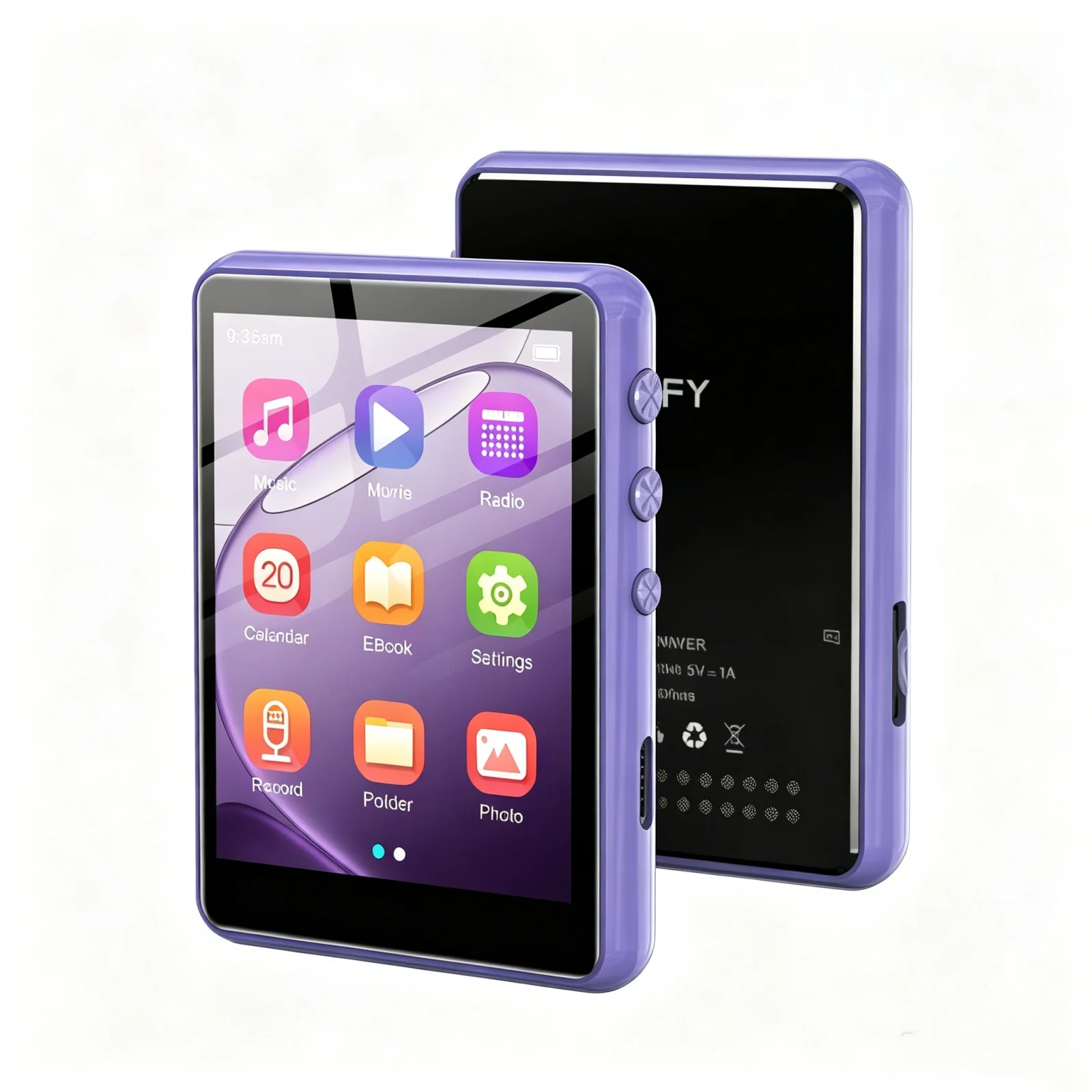 64 GB MP3-MP4-Player, 2,4-Zoll-Touchscreen, HiFi-Klang ohne Qualitätsverlust, Bluetooth 5.3, UKW-Radio, tragbarer Musikplayer, erweiterbar auf 128 GB. – Detail 9