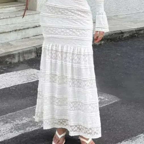 

Spring/Summer Elegant Long Sleeve Wrap Dress for Women's Wear Temperament New Fashion Female High Waist Sexy Party Dresses