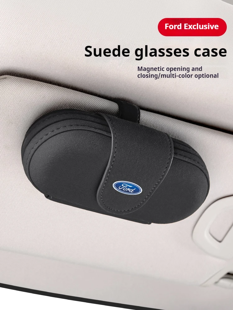 

Car Visor Sunglasses case Glasses case Glasses Storage case For Ford Mondeo Focus Raptor Edge Kuga Explorer Ranger Fiesta Fusion