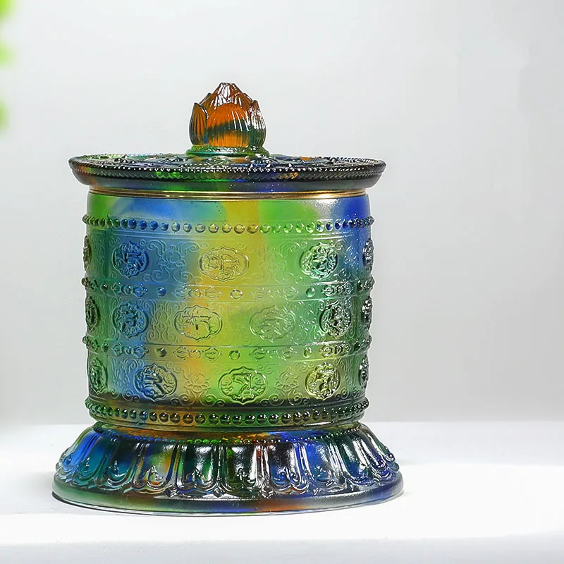 14*10cm Quality Resin Prayer Wheel,Peace Tibetan Decorations,Ceremonial Auspicious Carving Car Decorative Ornamen