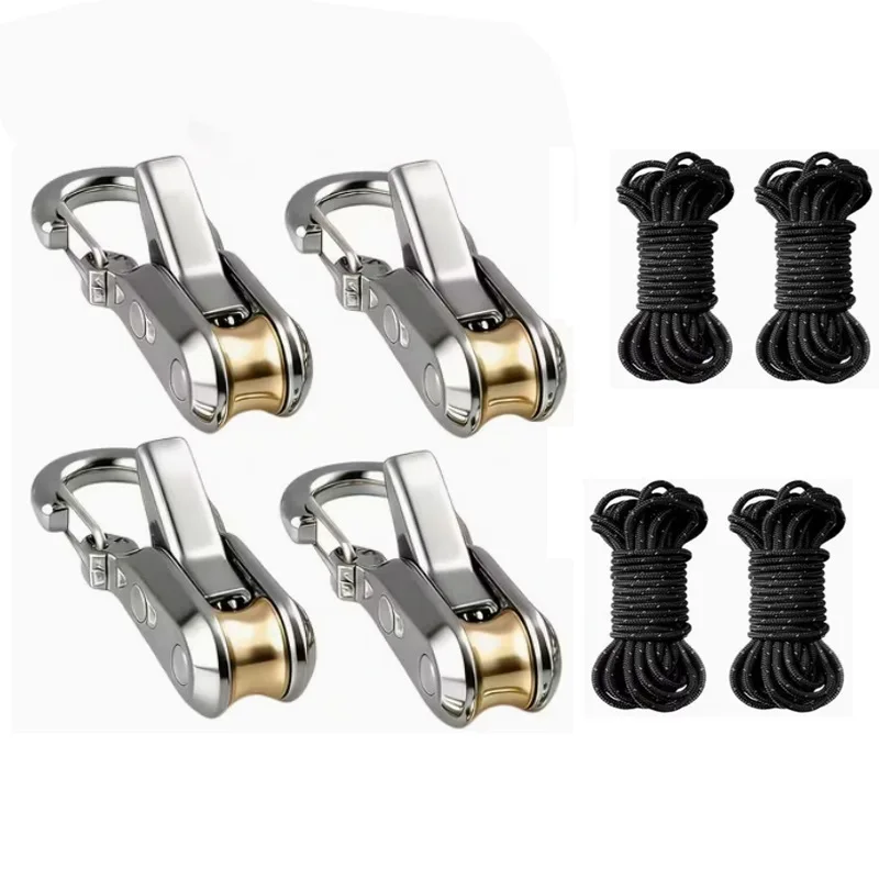 Cuerda de sujeción para acampar al aire libre, con hebilla de ajuste autoblocante, hebilla de cierre de aleación de zinc, para tiendas de campaña, vehículos recreativos, cables y cuerdas con gancho.