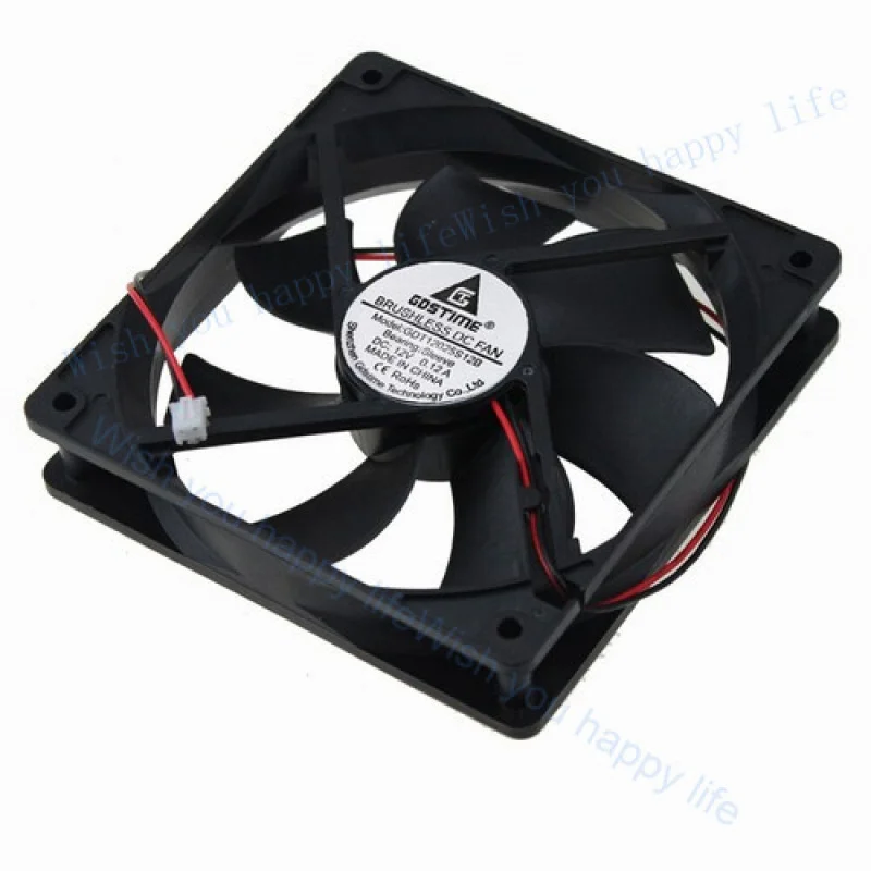 LL  for 12V DC Cooling Fan 120x120x25mm 2 Pin GDT12025S12B for CPU PC Printer Laser