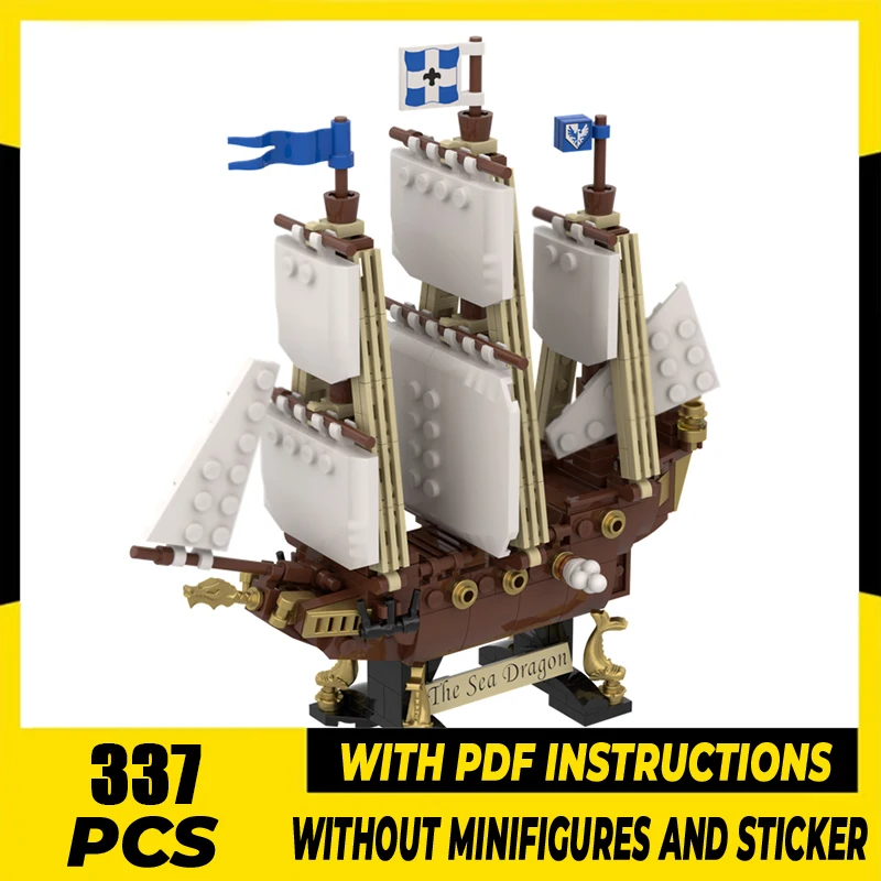 

Pirates Model Moc Building Blocks The Sea Dragon Model Technology Bricks Assembly Military Ship Holiday Construstion Toy Gifts
