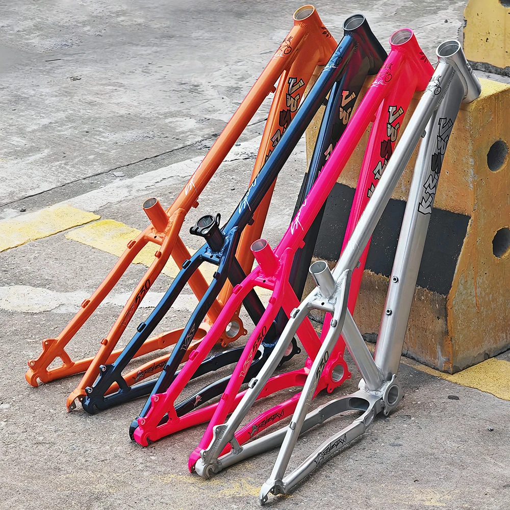 

Рама для горного велосипеда KRSEC для дёрт-джампинга с быстросъемным шатуном, расстояние между осями 135*10 мм, внешняя прокладка тросов, 26/27.5 дюймов, рама MTB из алюминия.