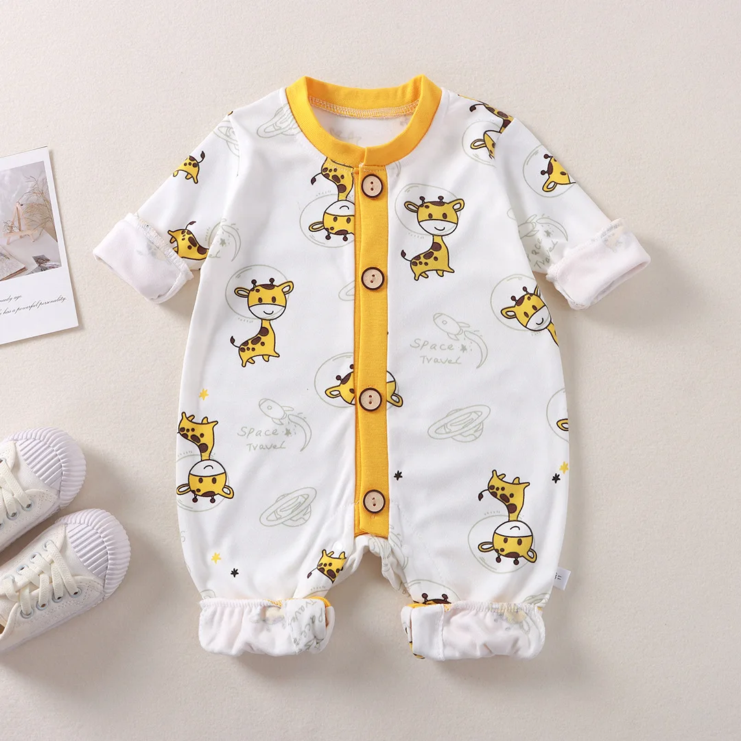 Newborn Baby Clothes Cottom Comfort Infant Jumpsuit Baby Long Sleeved Climbing Suit Toddler Cartoon Rompers