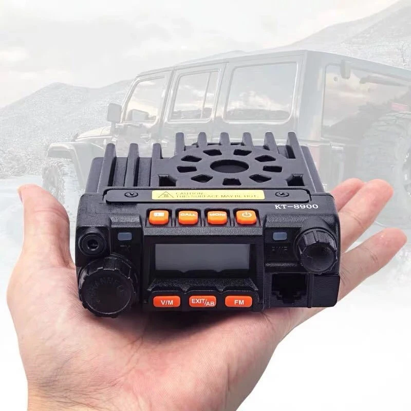 QYT 8900 Radio Mobil Mini KT-8900 Dual Band 25-Watt Mini Mobile On Board Adapter Daya Transceiver QYT Walkie Talkie Dua Arah Raido