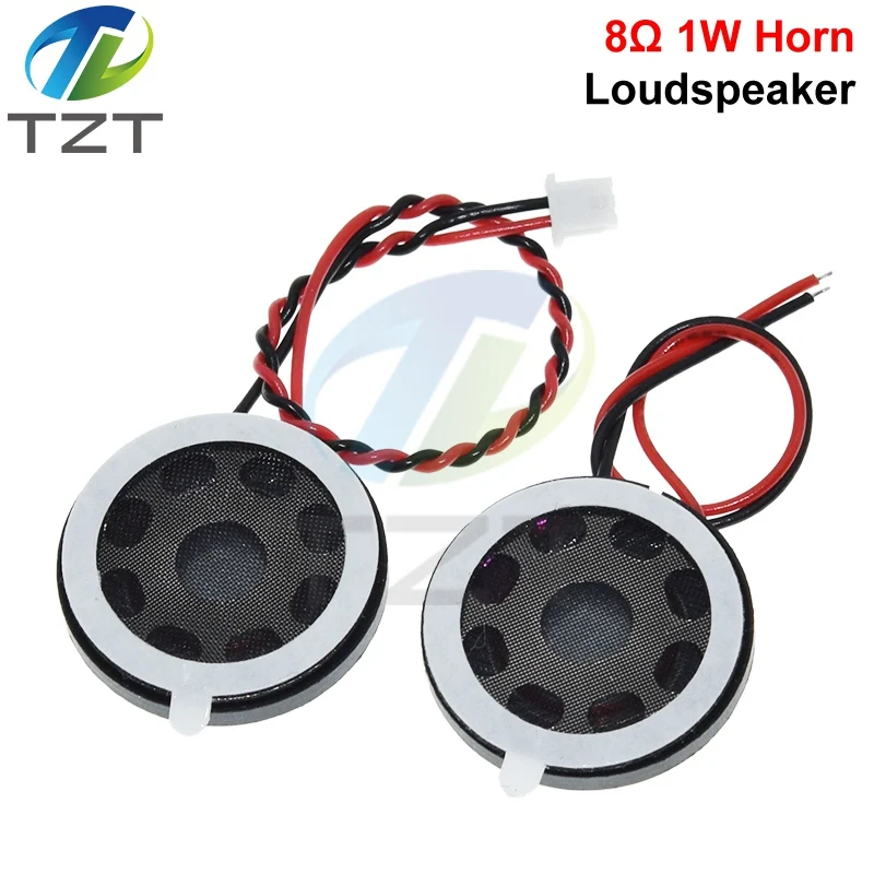 TZT 1/5PCS Round 8 Ohm 1W Speaker 8ohm 20mm With 1.25MM Cable Loud Speakers Mobile Phone Small Loudspeaker Audio