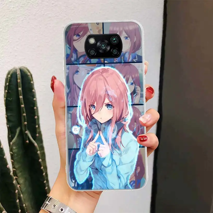 Nakano miku Anime Phone Case For Xiaomi Poco X3 Nfc X5 X6 Pro F6 F5 F4 F3 F2 F1 X4 GT M5 M5S M4 M3 Luxury Soft Coque Shell X3 Nf